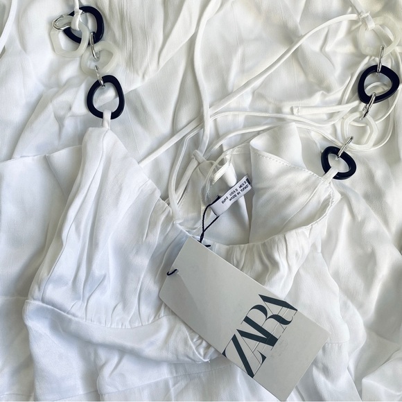 Zara satin effect corset dress with chain - Picture 9 of 9